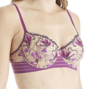 Simone Perele Jaipur‎ Purple Lace Underwire Bra Size 34C
